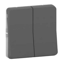 MurevaStyl 106+6 kettős váltókapcsoló betét szürke csavaros IP55 2- billentyű/gomb Schneider - MUR35019