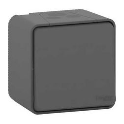 MurevaStyl 106 váltókapcsoló betét komplett házban szürke falonkívüli csavaros IP55 1- Schneider - MUR35021