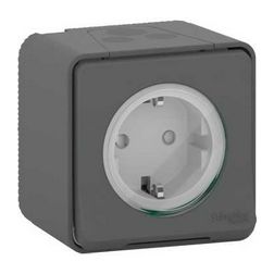 MurevaStyl 162 dugalj földelt szürke IP55 falonkívüli Schneider - MUR36731