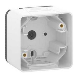 MurevaStyl kiemelődoboz 1-es vízszintes és függőleges fehér műanyag IP55 Schneider - MUR39911