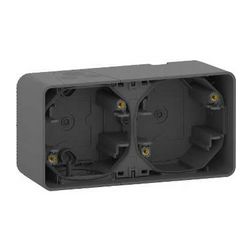 MurevaStyl kiemelődoboz 2-es vízszintes szürke műanyag IP55 Schneider - MUR37914