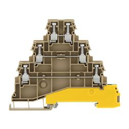 Négyszintes sorkapos 2,5mm2 TS35 24A 400V csavaros bézs VMAK2,5 CONTA-CLIP - 1425.2