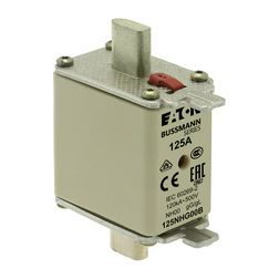 NH biztosítóbetét NH00 125A gL/gG 500V AC 120kA kombikijelző-kioldásjelzéssel Bussmann EATON - 125NHG00B