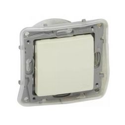 Niloé 106 váltókapcsoló betét közp. fedéllel bézs süllyesztett rugós IP44 1- LEGRAND - 764614