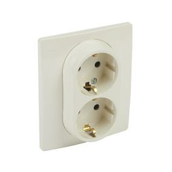 Niloé 162/2 dugalj földelt központi fedlap bézs IP31 süllyesztett csavaros LEGRAND - 764634