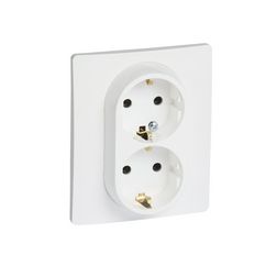 Niloé 162/2 dugalj földelt központi fedlap fehér IP31 süllyesztett csavaros LEGRAND - 764534