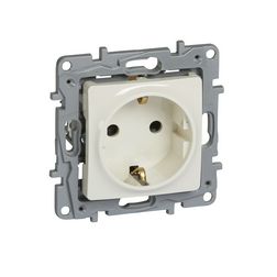 Niloé 162 dugalj földelt központi fedlap gyerekzárral bézs IP20 süllyesztett csavaros LEGRAND - 764629