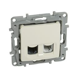 Niloé adatcsatlakozó betét közp. fedéllel RJ45/RJ11 Cat5 műanyag bézs LEGRAND - 764670