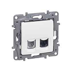 Niloé adatcsatlakozó dugalj UTP RJ45 8(8) Cat6 + RJ11 Cat3 RJ45 8(8) Cat5e fehér csavaros LEGRAND - 764570