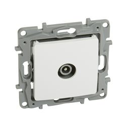 Niloé antenna aljzat TV körmös süllyesztett fehér 1-kimenet átmenő 14dB/860MHz LEGRAND - 764552