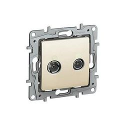 Niloé antenna aljzat TV-R süllyesztett bézs 2-kimenet átmenő 14dB/860MHz LEGRAND - 664661