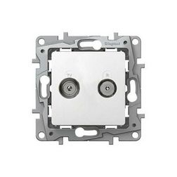 Niloé antenna aljzat TV-R süllyesztett fehér 2-kimenet átmenő 14dB/860MHz LEGRAND - 664561