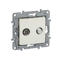 Niloé antenna aljzat TV-SAT süllyesztett bézs 2-kimenet MM-végzáró 10dB/860MHz LEGRAND - 764658