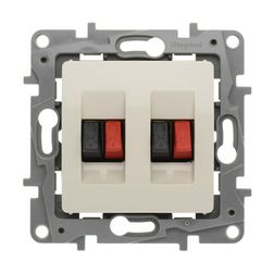 Niloé hangszóró csatlakozó betét közp. fedéllel sztereó műanyag bézs címketartó nélkül LEGRAND - 764681