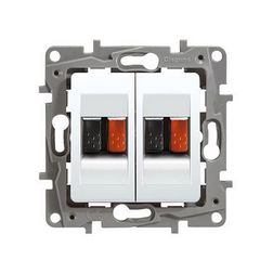 Niloé hangszóró csatlakozó betét közp. fedéllel sztereó műanyag fehér címketartó nélkül LEGRAND - 764581