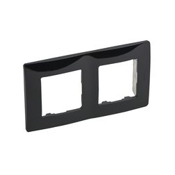 Niloé keret 2-es ónix fekete vízszintes és függőleges műanyag LEGRAND - 397052