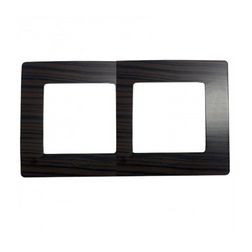 Niloé keret 2-es sötét fa dekor vízszintes és függőleges műanyag LEGRAND - 397092
