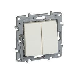 Niloé N106+6 nyomó betét 2- billentyűs 2v bézs IP20 süllyesztett dmax. műanyag LEGRAND - 764608