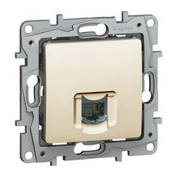 Niloé telefon csatlakozó betét közp. fedéllel RJ11 műanyag bézs LEGRAND - 764669