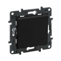 NiloéStep 106 váltókapcsoló betét közp. fedéllel fekete süllyesztett rugós IP20 LEGRAND - 863506