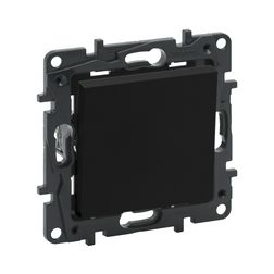 NiloéStep 107 keresztkapcsoló betét közp. fedéllel fekete süllyesztett rugós IP20 LEGRAND - 863507