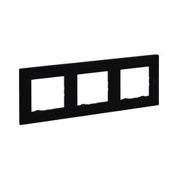 NiloéStep keret 3-egység vízszintes és függőleges műanyag fekete kezeletlen LEGRAND - 863593