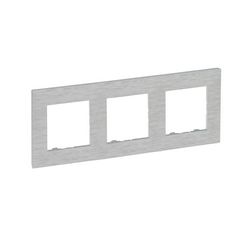 NiloéStep keret csiszolt alumínium 3-egység vízszintes és függőleges műanyag kezeletlen LEGRAND - 863893