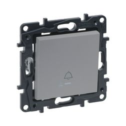 NiloéStep N101 nyomó jelzőfénnyel betét közp. fedéllel 1- billentyűs 1z alumínium csengő LEGRAND - 863310