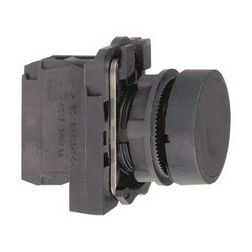 Nyomógomb komplett műa. d22 fekete/fehér lapos visszaugró 1z csavaros kerek Harmony XB5 Schneider - XB5AA21