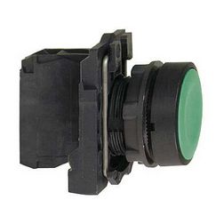 Nyomógomb komplett műa. d22 zöld lapos visszaugró 1z csavaros kerek IP66 Harmony XB5 Schneider - XB5AA31