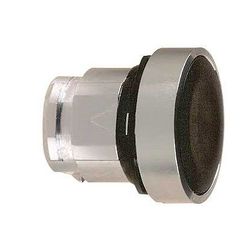 Nyomógombfej fém d22 lapos fekete/fehér/piros kerek visszaugró Harmony XB4 Schneider - ZB4BA2