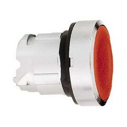 Nyomógombfej fém d22 lapos piros/fehér kerek visszaugró Harmony XB4 Schneider - ZB4BA4