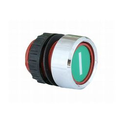 Nyomógombfej műanyag d22 I lapos zöld kerek D-12 VA Elektronika