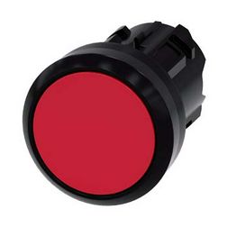 Nyomógombfej műanyag d22 lapos piros visszaugró kerek SIRIUS ACT SIEMENS - 3SU1000-0AB20-0AA0