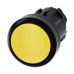 Nyomógombfej műanyag d22 lapos sárga visszaugró kerek SIRIUS ACT SIEMENS - 3SU1000-0AB30-0AA0