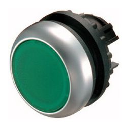 Nyomógombfej műanyag d22 lapos zöld kerek visszaugró M22-D-G EATON - 216596