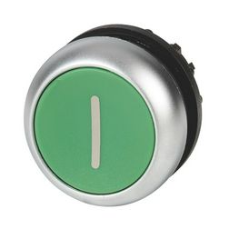Nyomógombfej műanyag d22 lapos zöld kerek visszaugró M22-D-G-X1 EATON - 216607