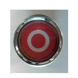 Nyomógombfej műanyag d22 O lapos piros kerek D-r VA Elektronika - D-R