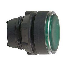 Nyomógombfej műanyag d22 világító lapos zöld kerek visszaugró Harmony XB5 Schneider - ZB5AW333