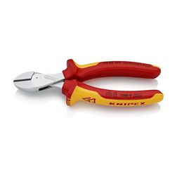 Oldalcsípő fogó nagy áttételű max.d4,8/3,8/2,7 piros-sárga normál 160mm szigetelt 1000V KNIPEX - 7306160