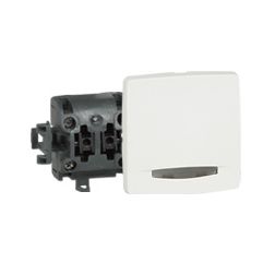 Oteo N101 nyomó betét közp. fedéllel 1- billentyűs 1z fehér IP31 jelzőfény műanyag LEGRAND - 086105