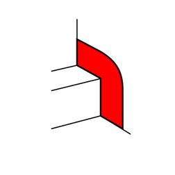 Parapetcsatorna faláttörés-takaró 50…150x35…65-höz univerzális kezeletlen műanyag DLP LEGRAND - 010698