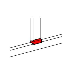 Parapetcsatorna T-idom 105x65-höz 150mm x 65mm 105mm-sz/leágazó műanyag fényesfehér DLP LEGRAND - 010738