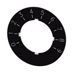 Potenciométer skála d22 0…9 fekete kerek 40mm/ SIRIUS ACT SIEMENS - 3SU1900-0BG16-0RT0