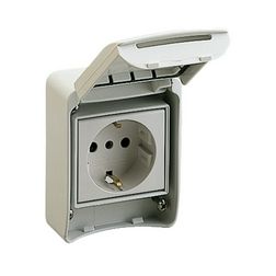 PratiKa 162 dugalj gyerekzárral szürke IP65 süllyesztett rugós PratiKa Schneider - 81141