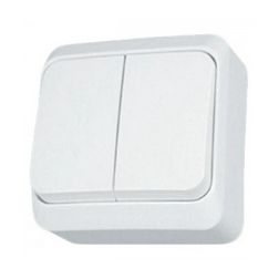 Prima 105 2x1P csillárkapcsoló betét komplett házban fehér falonkívüli IP20 1- Schneider - WDE001050