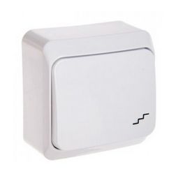 Prima 106 váltókapcsoló betét komplett házban fehér falonkívüli IP20 1- billentyű/gomb Schneider - WDE001060