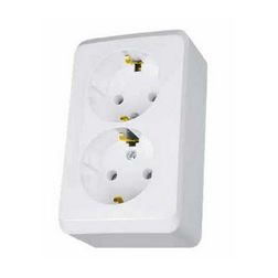 Prima 162/2 dugalj földelt fehér IP20 falonkívüli csavaros Schneider - WDE001048