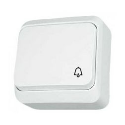 Prima N101 csengőnyomó betét komplett házban 1- nyomógomb 1z fehér csengő IP20 műanyag Schneider - WDE001012