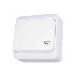 Prima N101 nyomó betét komplett házban 1- nyomógomb 1z fehér lámpa IP20 címketartó Schneider - WDE001013